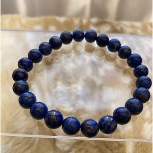 8mm Lapis Lazuli Crystal Bead Stretch Bracelet